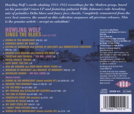 Sings The Blues - CD Audio di Howlin' Wolf - 2