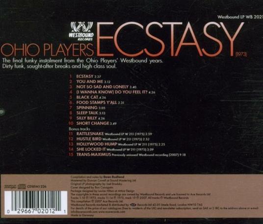 Ecstasy - CD Audio di Ohio Players - 2