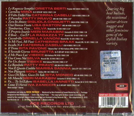 Bellissima! More 1960s She-Pop from Italy - CD Audio - 2