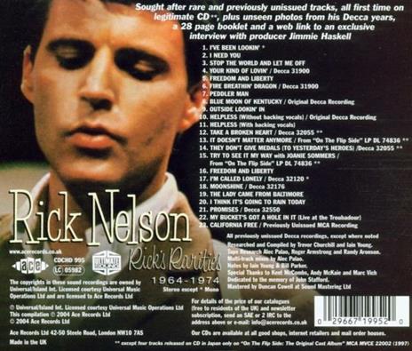 Rick's Rarities 1964-1974 - CD Audio di Rick Nelson - 2