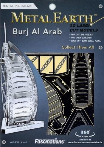 Burj Al Arab Dubai Metal Earth 3D Model Kit MMS017 MMS017