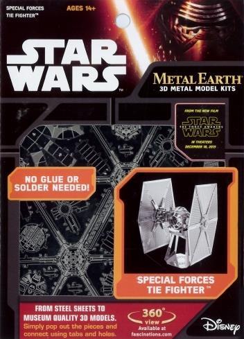 Star Wars Ep7 Special Forces Tie Fighter Metal Earth 3D Model Kit MMS267