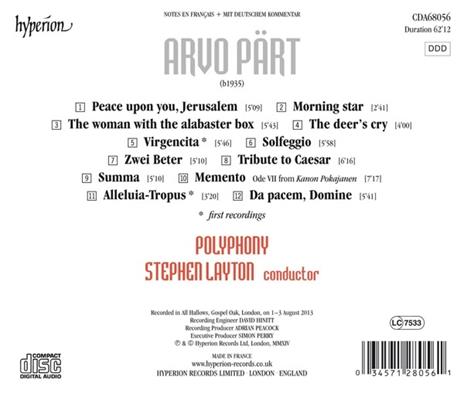 Opere corali - CD Audio di Arvo Pärt,Polyphony,Stephen Layton - 2