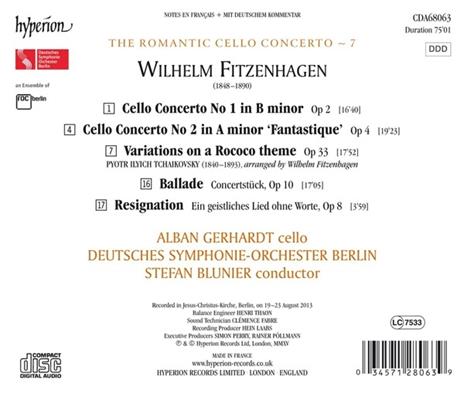 The Romantic Cello Concerto vol.7 - CD Audio di Alban Gerhardt,Deutsches Sinfonie-Orchester Berlino,Stefan Blunier,Wilhelm Fitzenhagen - 2