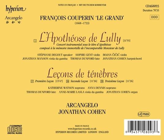 L'apotheose de Lully - CD Audio di François Couperin,Arcangelo,Jonathan Cohen - 2