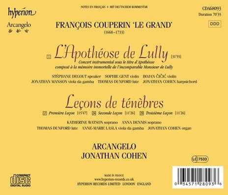 L'apotheose de Lully - CD Audio di François Couperin,Arcangelo,Jonathan Cohen - 3