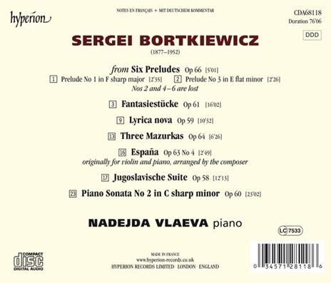 Sonata per Pianoforte n.2 - CD Audio di Sergei Bortkiewicz - 2