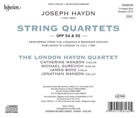 Quartetti per archi op.54, op.55 - CD Audio di London Haydn Quartet - 2