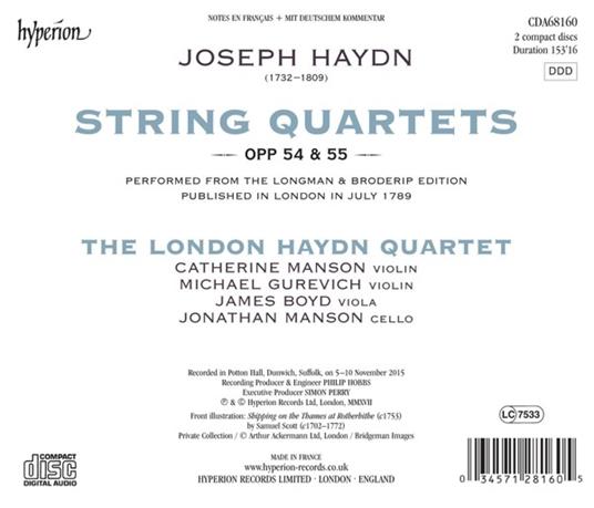 Quartetti per archi op.54, op.55 - CD Audio di London Haydn Quartet - 2