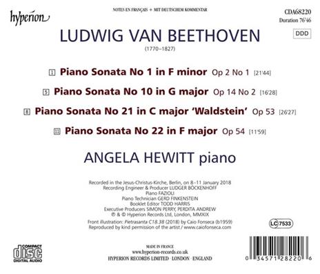 Sonate per pianoforte op.2 n.1, op.14 n.2, op.53, op.54 - CD Audio di Ludwig van Beethoven,Angela Hewitt - 2