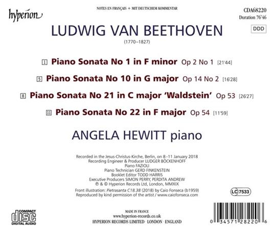 Sonate per pianoforte op.2 n.1, op.14 n.2, op.53, op.54 - CD Audio di Ludwig van Beethoven,Angela Hewitt - 2