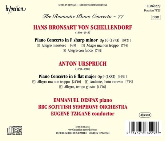 Romantic Piano vol.77 - CD Audio di Anton Urspruch - 2