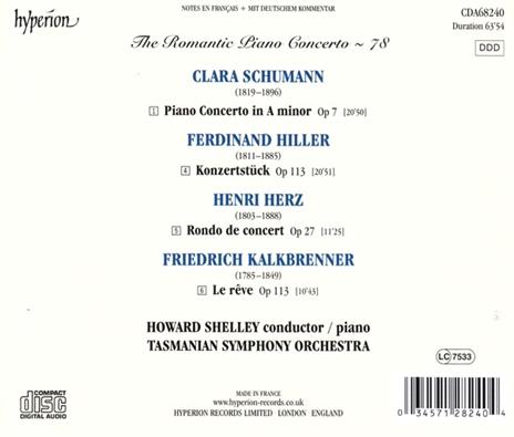 Romantic Piano vol.78 - CD Audio di Clara Schumann,Tasmanian Symphony Orchestra - 2