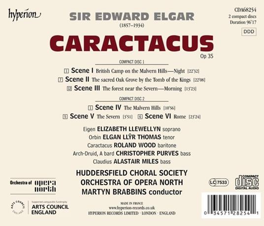 Caractacus op.35 - CD Audio di Edward Elgar,Martyn Brabbins,Orchestra of Opera North - 2