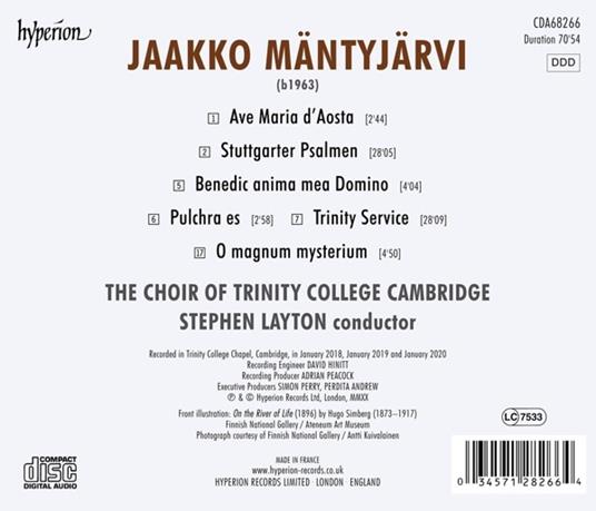 Mantyjarvi. Choral Music - CD Audio di Trinity College Choir Cambridge - 2
