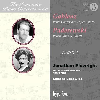 Gablenz & Paderewski. Piano Concertos - CD Audio di Jonathan Plowright