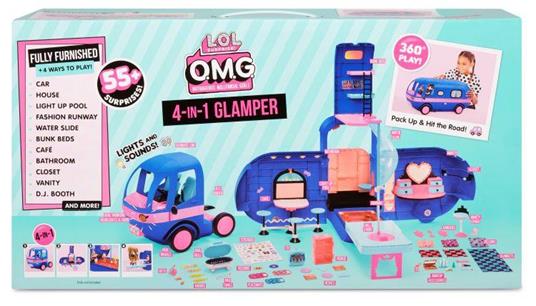 L.O.L. Surprise: 4-in-1 Glamper (Electric Blue) 55 sorprese bambola non inclusa - 12
