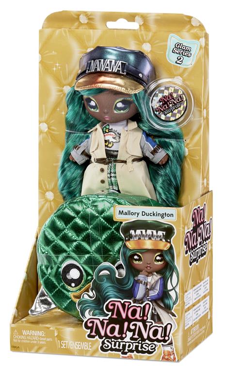 Na! Na! Na! Surprise 2-in-1 Fashion Doll and Purse Glam Series 2- Mallory Duckington (Mallard Duck)