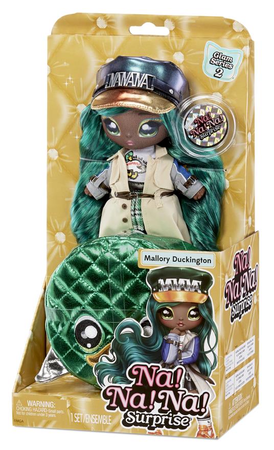Na! Na! Na! Surprise 2-in-1 Fashion Doll and Purse Glam Series 2- Mallory Duckington (Mallard Duck)