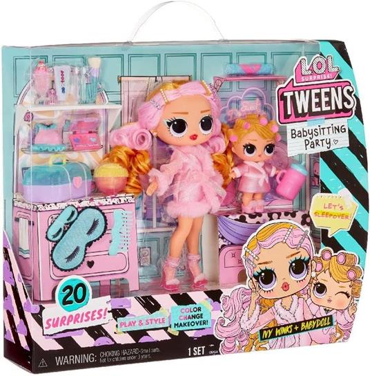 L.O.L. Surprise! Tweens + Tots Baby Sitters- Ivy Winks + Babydoll - MGA  Entertainment - Bambole Fashion - Giocattoli