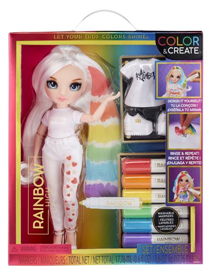 Rainbow High Color &amp; Create Bambola Fashion Doll Blue Eyes