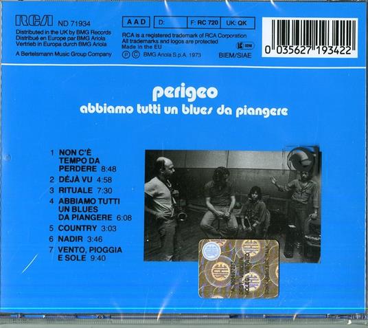 Abbiamo tutti un blues da piangere - CD Audio di Perigeo - 2