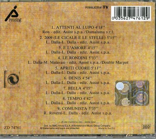 Cambio - Lucio Dalla - CD
