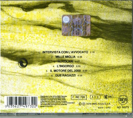 Automobili - CD Audio di Lucio Dalla - 2