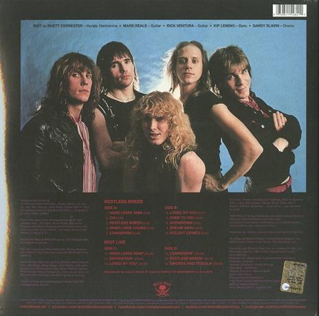 Restless Breed - Riot Live (Limited Edition) - Vinile LP di Riot - 2