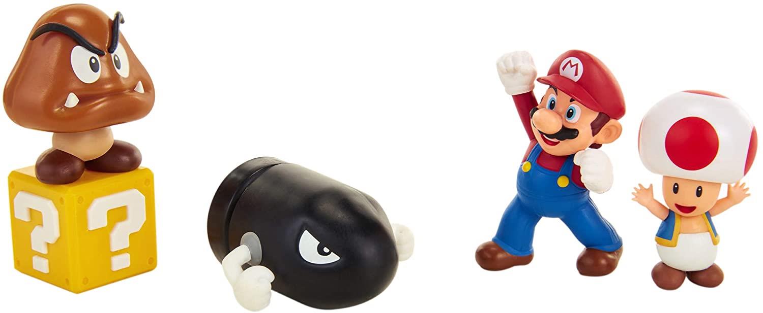 Nintendo. Mario Acorn Plains Diorama Set 5 Figure 6 Cm. Jakks (64510-11L)