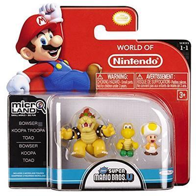 Mario Figures Micro 3 Personaggi Serie 1 (Bowser,Koopa,Toad)