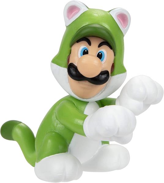 Nintendo Super Mario Cat Luigi Figura 6,5cm Jakks Pacific - 2