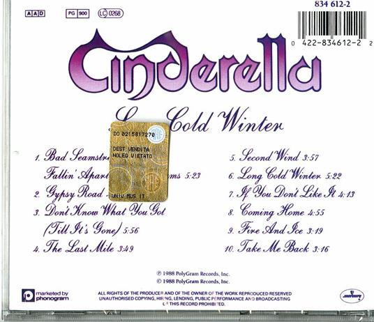Long Cold Winter - CD Audio di Cinderella - 2