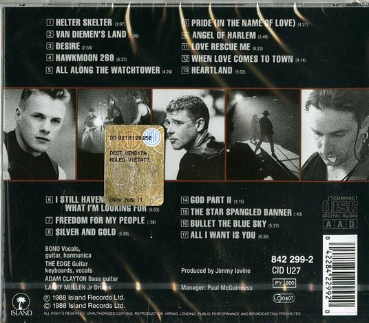 Rattle and Hum - CD Audio di U2 - 2