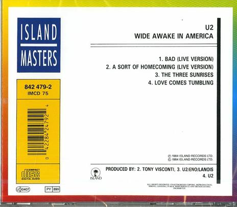 Wide Awake in America - CD Audio di U2 - 2