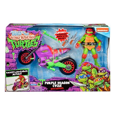 Tales of the Teenage Mutant Ninja Turtles Action Figure with Vehicle Raphael & Purple Dragon 12 cm - 2