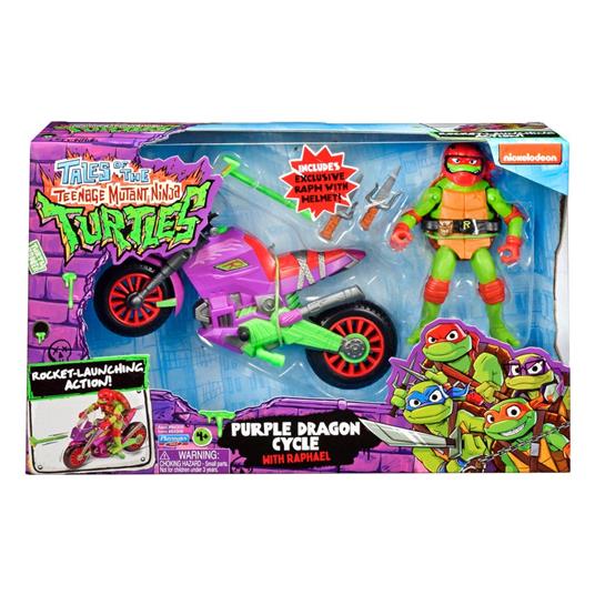 Tales of the Teenage Mutant Ninja Turtles Action Figure with Vehicle Raphael & Purple Dragon 12 cm - 2