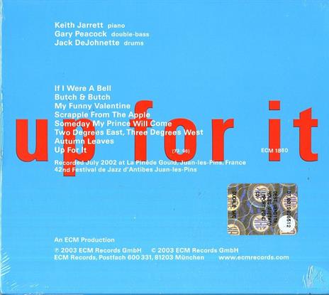 Up for it - CD Audio di Keith Jarrett,Gary Peacock,Jack DeJohnette - 2
