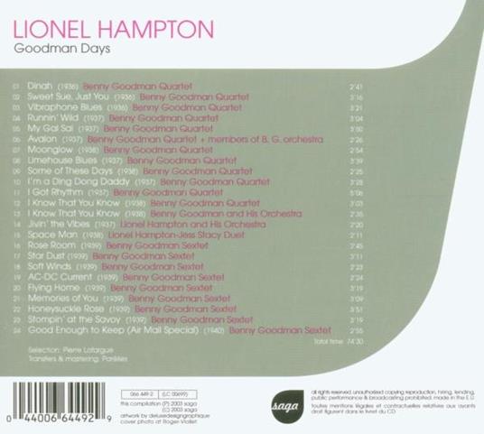 Goodman Days - CD Audio di Lionel Hampton - 2