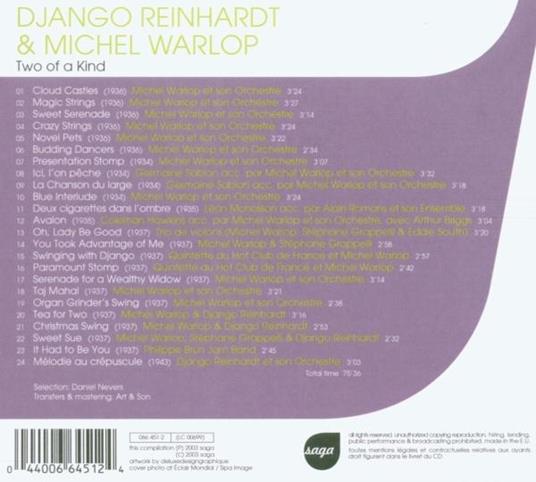 Two of a Kind - CD Audio di Django Reinhardt - 2