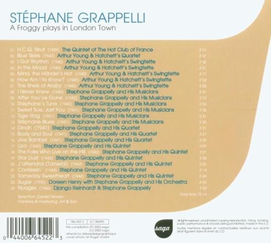 A Froggy Plays in London - CD Audio di Stephane Grappelli - 2