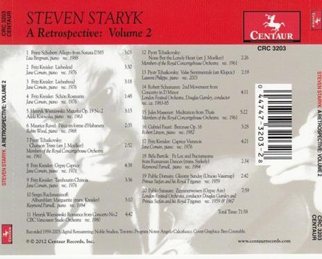 A Retrospective vol.2 - CD Audio di Steven Staryk - 2