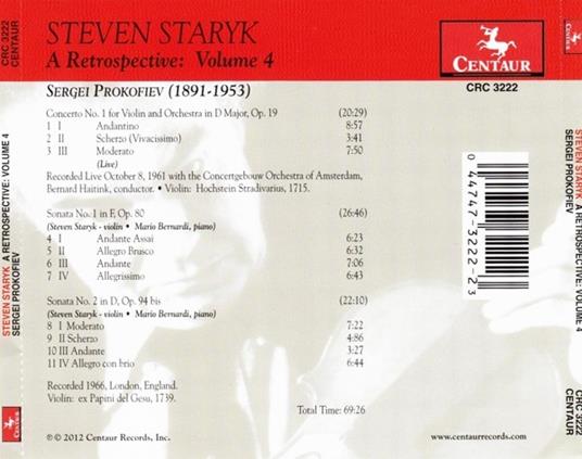 A Retrospective vol.4 - CD Audio di Steven Staryk - 2