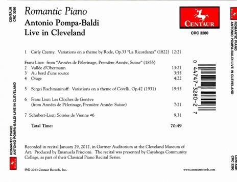 Romantic Piano - CD Audio di Antonio Pompa-Baldi - 2