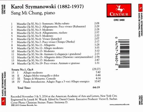Mazurkas-Piano Sonata No.1 - CD Audio di K. Szymanowski - 2
