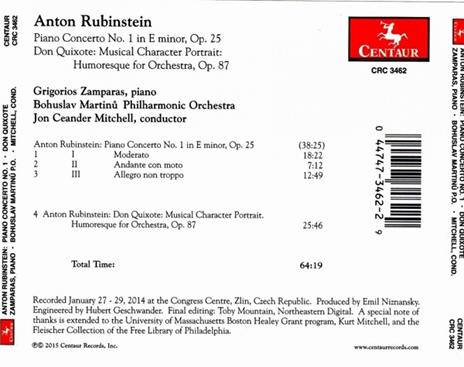 Anton Rubinstein - CD Audio di Grigorios Zaparas - 2