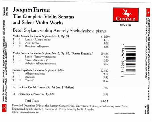Complete Violin Sonatas & Select Violin Works - CD Audio di Joaquin Turina - 2