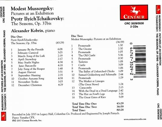 Pictures At An Exhibition-Seasons - CD Audio di Modest Mussorgsky,Pyotr Ilyich Tchaikovsky - 2