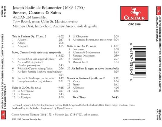 Sonates, Cantates & Suites - CD Audio di Joseph Bodin de Boismortier - 2