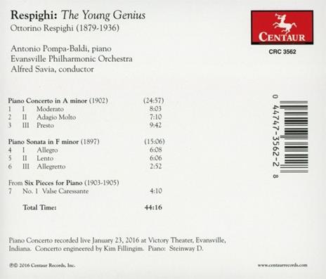 Young Genius - CD Audio di Ottorino Respighi - 2